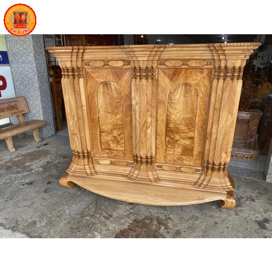 Tủ Thờ Gò Công 15 Trụ ( Hàng Không Cẩn)Gõ Toàn Bộ 