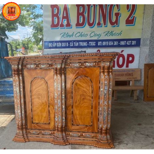 Chốt Sản Phẩm Tủ Thờ Gò Công 9 Trụ Gõ Về Xã Bình Tân